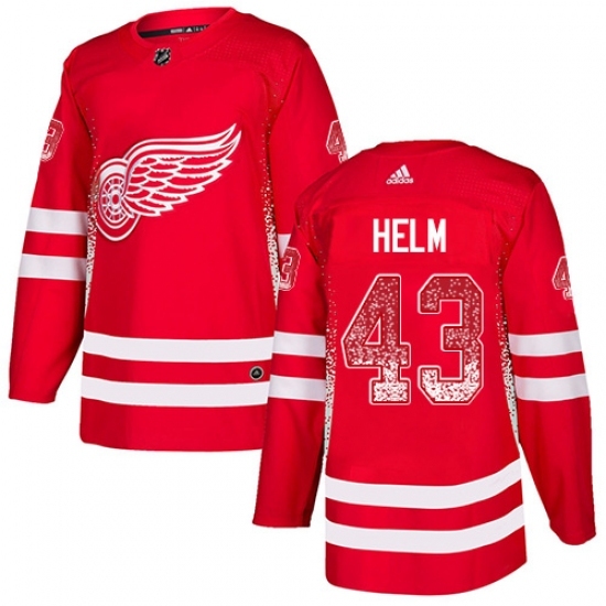 Men's Adidas Detroit Red Wings #43 Darren Helm Authentic Red Drift Fashion NHL Jersey Men's Adidas Detroit Red Wings #43 Darren Helm Authentic Red Drift Fashion NHL Jersey