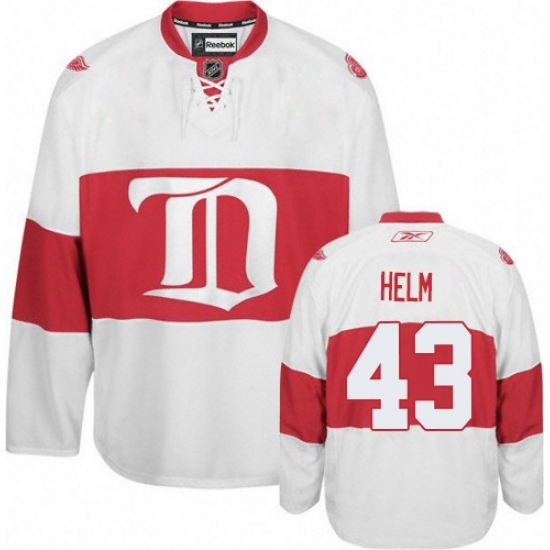 Men's Reebok Detroit Red Wings #43 Darren Helm Authentic White Third NHL Jersey Men's Reebok Detroit Red Wings #43 Darren Helm Authentic White Third NHL Jersey
