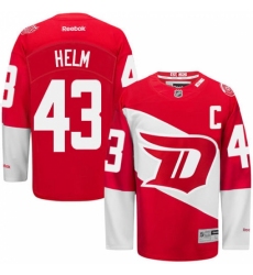 Men's Reebok Detroit Red Wings #43 Darren Helm Premier Red 2016 Stadium Series NHL Jersey