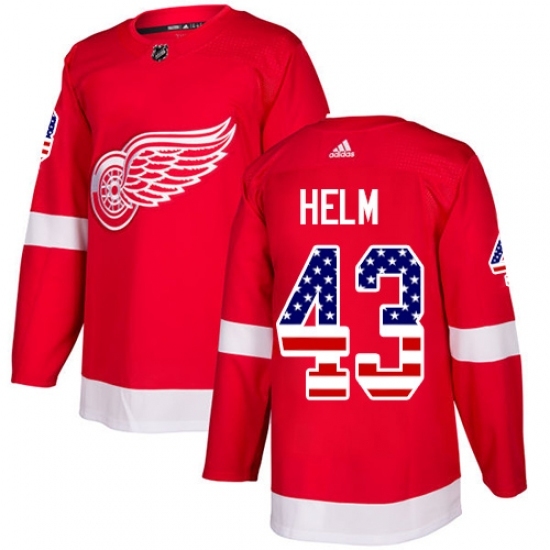 Youth Adidas Detroit Red Wings #43 Darren Helm Authentic Red USA Flag Fashion NHL Jersey Youth Adidas Detroit Red Wings #43 Darren Helm Authentic Red USA Flag Fashion NHL Jersey