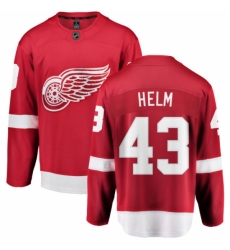 Youth Detroit Red Wings #43 Darren Helm Fanatics Branded Red Home Breakaway NHL Jersey