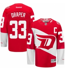 Men's Reebok Detroit Red Wings #33 Kris Draper Authentic Red 2016 Stadium Series NHL Jersey