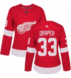 Women's Adidas Detroit Red Wings #33 Kris Draper Authentic Red Home NHL Jersey Women's Adidas Detroit Red Wings #33 Kris Draper Authentic Red Home NHL Jersey