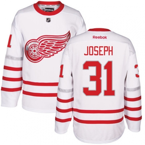 Men's Reebok Detroit Red Wings #31 Curtis Joseph Authentic White 2017 Centennial Classic NHL Jersey Men's Reebok Detroit Red Wings #31 Curtis Joseph Authentic White 2017 Centennial Classic NHL Jersey