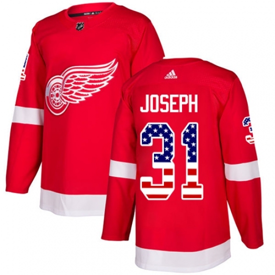 Youth Adidas Detroit Red Wings #31 Curtis Joseph Authentic Red USA Flag Fashion NHL Jersey Youth Adidas Detroit Red Wings #31 Curtis Joseph Authentic Red USA Flag Fashion NHL Jersey
