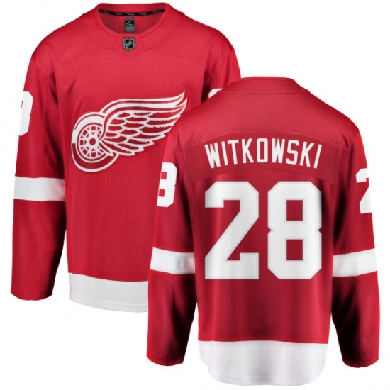 Men's Detroit Red Wings #28 Luke Witkowski Fanatics Branded Red Home Breakaway NHL Jersey Men's Detroit Red Wings #28 Luke Witkowski Fanatics Branded Red Home Breakaway NHL Jersey
