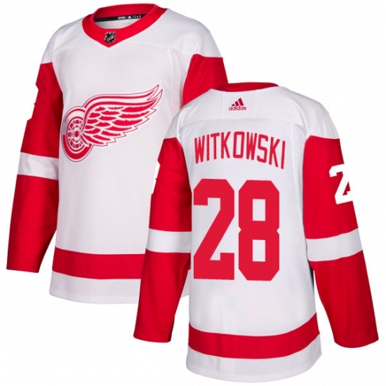 Women's Adidas Detroit Red Wings #28 Luke Witkowski Authentic White Away NHL Jersey Women's Adidas Detroit Red Wings #28 Luke Witkowski Authentic White Away NHL Jersey