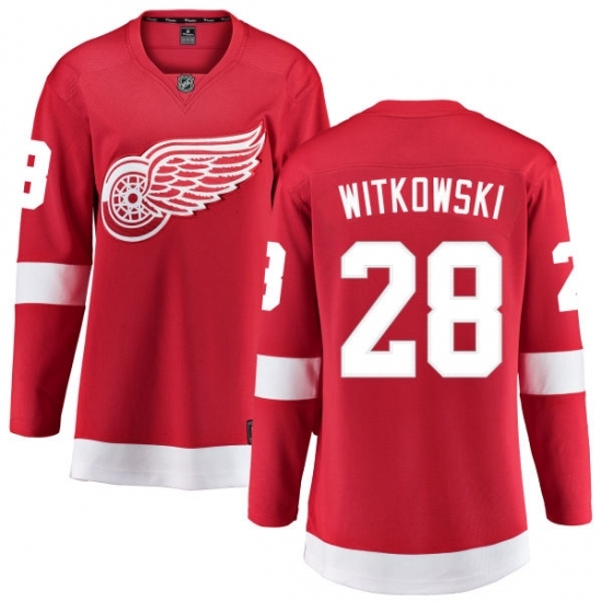 Women's Detroit Red Wings #28 Luke Witkowski Fanatics Branded Red Home Breakaway NHL Jersey Women's Detroit Red Wings #28 Luke Witkowski Fanatics Branded Red Home Breakaway NHL Jersey