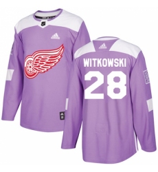 Youth Adidas Detroit Red Wings #28 Luke Witkowski Authentic Purple Fights Cancer Practice NHL Jersey Youth Adidas Detroit Red Wings #28 Luke Witkowski Authentic Purple Fights Cancer Practice NHL Jersey
