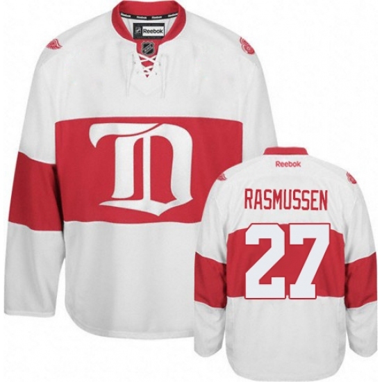 Men's Reebok Detroit Red Wings #27 Michael Rasmussen Authentic White Third NHL Jersey Men's Reebok Detroit Red Wings #27 Michael Rasmussen Authentic White Third NHL Jersey