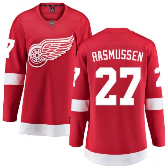 Women's Detroit Red Wings #27 Michael Rasmussen Fanatics Branded Red Home Breakaway NHL Jersey Women's Detroit Red Wings #27 Michael Rasmussen Fanatics Branded Red Home Breakaway NHL Jersey