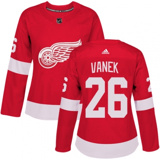 Women's Adidas Detroit Red Wings #26 Thomas Vanek Authentic Red Home NHL Jersey Women's Adidas Detroit Red Wings #26 Thomas Vanek Authentic Red Home NHL Jersey
