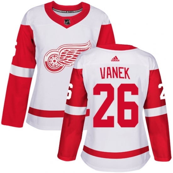 Women's Adidas Detroit Red Wings #26 Thomas Vanek Authentic White Away NHL Jersey Women's Adidas Detroit Red Wings #26 Thomas Vanek Authentic White Away NHL Jersey