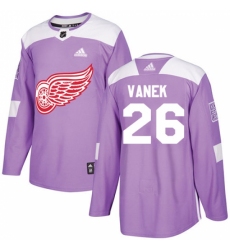 Youth Adidas Detroit Red Wings #26 Thomas Vanek Authentic Purple Fights Cancer Practice NHL Jersey Youth Adidas Detroit Red Wings #26 Thomas Vanek Authentic Purple Fights Cancer Practice NHL Jersey