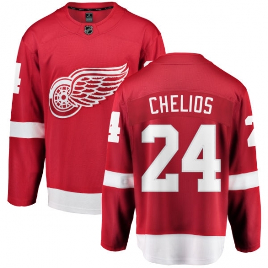 Men's Detroit Red Wings #24 Chris Chelios Fanatics Branded Red Home Breakaway NHL Jersey Men's Detroit Red Wings #24 Chris Chelios Fanatics Branded Red Home Breakaway NHL Jersey
