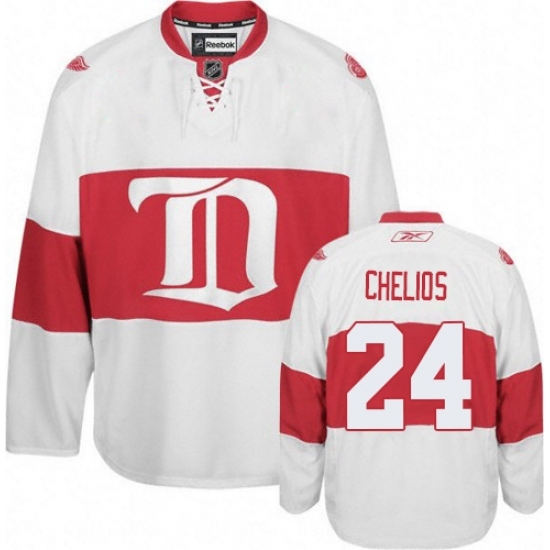 Women's Reebok Detroit Red Wings #24 Chris Chelios Authentic White Third NHL Jersey Women's Reebok Detroit Red Wings #24 Chris Chelios Authentic White Third NHL Jersey