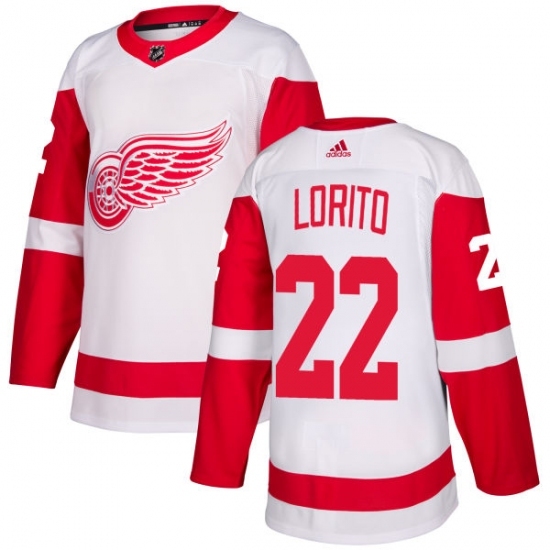 Youth Adidas Detroit Red Wings #22 Matthew Lorito Authentic White Away NHL Jersey Youth Adidas Detroit Red Wings #22 Matthew Lorito Authentic White Away NHL Jersey