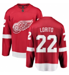 Youth Detroit Red Wings #22 Matthew Lorito Fanatics Branded Red Home Breakaway NHL Jersey