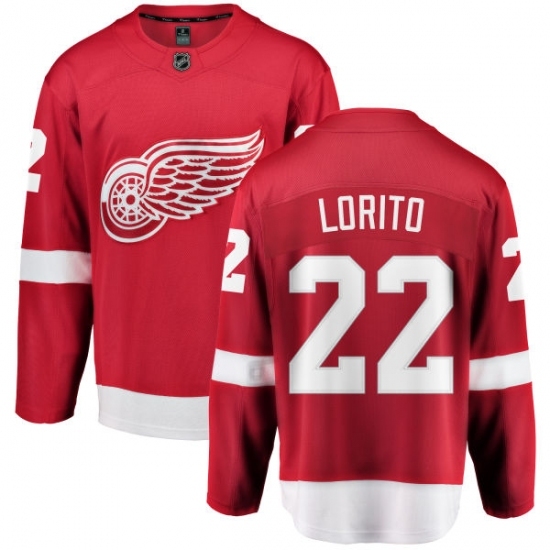 Youth Detroit Red Wings #22 Matthew Lorito Fanatics Branded Red Home Breakaway NHL Jersey Youth Detroit Red Wings #22 Matthew Lorito Fanatics Branded Red Home Breakaway NHL Jersey