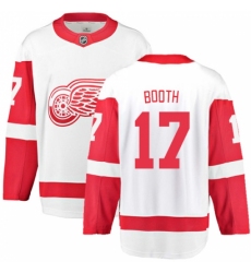 Men's Detroit Red Wings #17 David Booth Fanatics Branded White Away Breakaway NHL Jersey