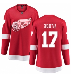 Women's Detroit Red Wings #17 David Booth Fanatics Branded Red Home Breakaway NHL Jersey