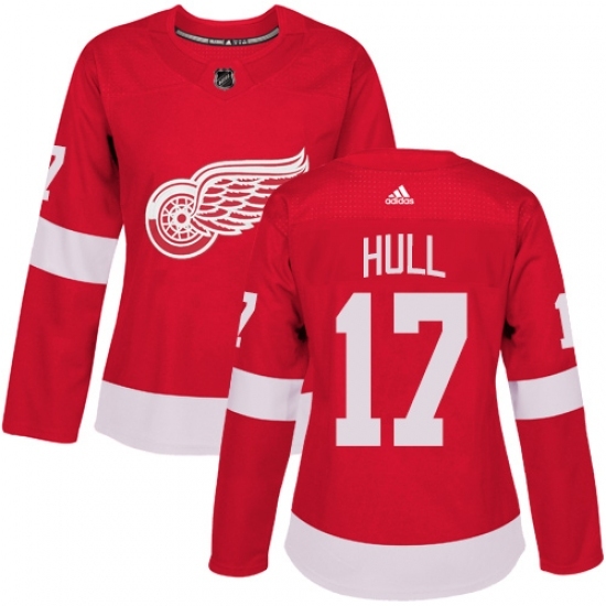 Women's Adidas Detroit Red Wings #17 Brett Hull Authentic Red Home NHL Jersey Women's Adidas Detroit Red Wings #17 Brett Hull Authentic Red Home NHL Jersey