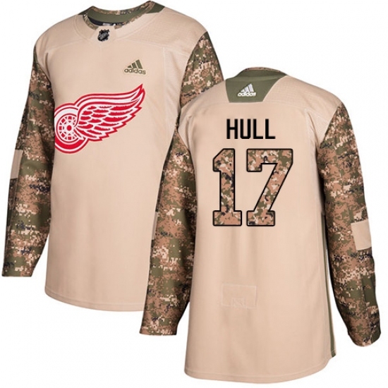 Youth Adidas Detroit Red Wings #17 Brett Hull Authentic Camo Veterans Day Practice NHL Jersey Youth Adidas Detroit Red Wings #17 Brett Hull Authentic Camo Veterans Day Practice NHL Jersey