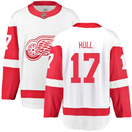Youth Detroit Red Wings #17 Brett Hull Fanatics Branded White Away Breakaway NHL Jersey Youth Detroit Red Wings #17 Brett Hull Fanatics Branded White Away Breakaway NHL Jersey