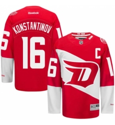 Men's Reebok Detroit Red Wings #16 Vladimir Konstantinov Authentic Red 2016 Stadium Series NHL Jersey