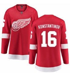 Women's Detroit Red Wings #16 Vladimir Konstantinov Fanatics Branded Red Home Breakaway NHL Jersey