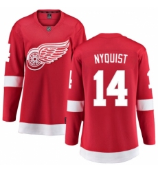 Women's Detroit Red Wings #14 Gustav Nyquist Fanatics Branded Red Home Breakaway NHL Jersey