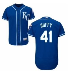 Men's Majestic Kansas City Royals #41 Danny Duffy Blue Flexbase Authentic Collection MLB Jersey