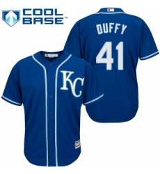 Youth Majestic Kansas City Royals #41 Danny Duffy Replica Blue Alternate 2 Cool Base MLB Jersey