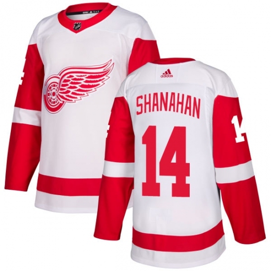 Men's Adidas Detroit Red Wings #14 Brendan Shanahan Authentic White Away NHL Jersey Men's Adidas Detroit Red Wings #14 Brendan Shanahan Authentic White Away NHL Jersey
