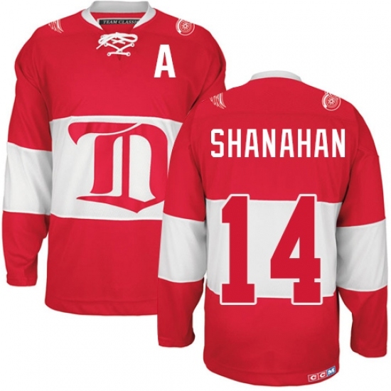 Men's CCM Detroit Red Wings #14 Brendan Shanahan Authentic Red Winter Classic Throwback NHL Jersey Men's CCM Detroit Red Wings #14 Brendan Shanahan Authentic Red Winter Classic Throwback NHL Jersey