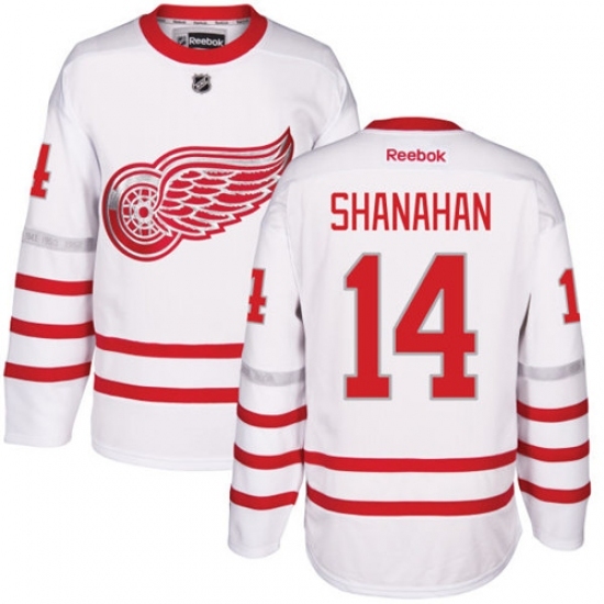 Men's Reebok Detroit Red Wings #14 Brendan Shanahan Authentic White 2017 Centennial Classic NHL Jersey Men's Reebok Detroit Red Wings #14 Brendan Shanahan Authentic White 2017 Centennial Classic NHL Jersey