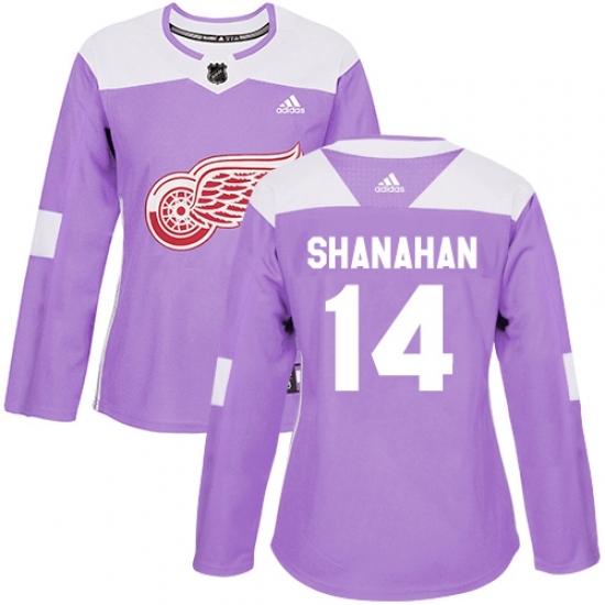 Women's Adidas Detroit Red Wings #14 Brendan Shanahan Authentic Purple Fights Cancer Practice NHL Jersey Women's Adidas Detroit Red Wings #14 Brendan Shanahan Authentic Purple Fights Cancer Practice NHL Jersey