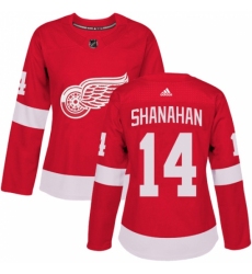 Women's Adidas Detroit Red Wings #14 Brendan Shanahan Authentic Red Home NHL Jersey