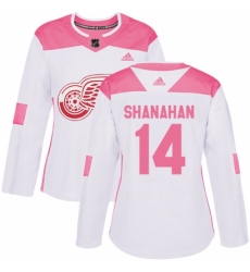 Women's Adidas Detroit Red Wings #14 Brendan Shanahan Authentic White/Pink Fashion NHL Jersey Women's Adidas Detroit Red Wings #14 Brendan Shanahan Authentic White/Pink Fashion NHL Jersey