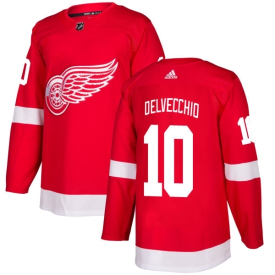 Men's Adidas Detroit Red Wings #10 Alex Delvecchio Authentic Red Home NHL Jersey Men's Adidas Detroit Red Wings #10 Alex Delvecchio Authentic Red Home NHL Jersey