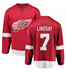 Men's Detroit Red Wings #7 Ted Lindsay Fanatics Branded Red Home Breakaway NHL Jersey