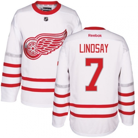 Men's Reebok Detroit Red Wings #7 Ted Lindsay Authentic White 2017 Centennial Classic NHL Jersey Men's Reebok Detroit Red Wings #7 Ted Lindsay Authentic White 2017 Centennial Classic NHL Jersey