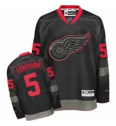 Men's Reebok Detroit Red Wings #5 Nicklas Lidstrom Authentic Black Ice NHL Jersey