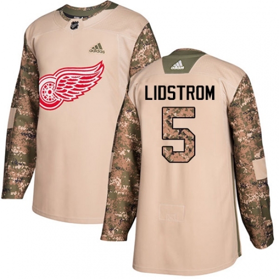 Youth Adidas Detroit Red Wings #5 Nicklas Lidstrom Authentic Camo Veterans Day Practice NHL Jersey Youth Adidas Detroit Red Wings #5 Nicklas Lidstrom Authentic Camo Veterans Day Practice NHL Jersey