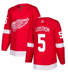 Youth Adidas Detroit Red Wings #5 Nicklas Lidstrom Authentic Red Home NHL Jersey
