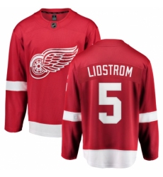 Youth Detroit Red Wings #5 Nicklas Lidstrom Fanatics Branded Red Home Breakaway NHL Jersey
