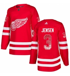 Men's Adidas Detroit Red Wings #3 Nick Jensen Authentic Red Drift Fashion NHL Jersey Men's Adidas Detroit Red Wings #3 Nick Jensen Authentic Red Drift Fashion NHL Jersey