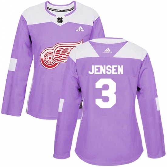 Women's Adidas Detroit Red Wings #3 Nick Jensen Authentic Purple Fights Cancer Practice NHL Jersey Women's Adidas Detroit Red Wings #3 Nick Jensen Authentic Purple Fights Cancer Practice NHL Jersey