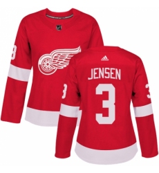 Women's Adidas Detroit Red Wings #3 Nick Jensen Authentic Red Home NHL Jersey Women's Adidas Detroit Red Wings #3 Nick Jensen Authentic Red Home NHL Jersey