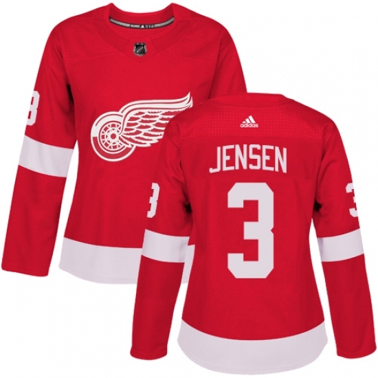 Women's Adidas Detroit Red Wings #3 Nick Jensen Authentic Red Home NHL Jersey Women's Adidas Detroit Red Wings #3 Nick Jensen Authentic Red Home NHL Jersey